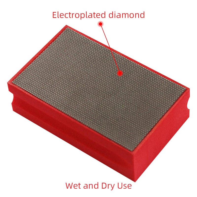 BSRTTOOL Electroplated Diamond Hand Polishing Pads 60-400 Grit Sanding Tile Stone Marble Concrete Wet Dry¡­ (Grit-200#) - Image 5