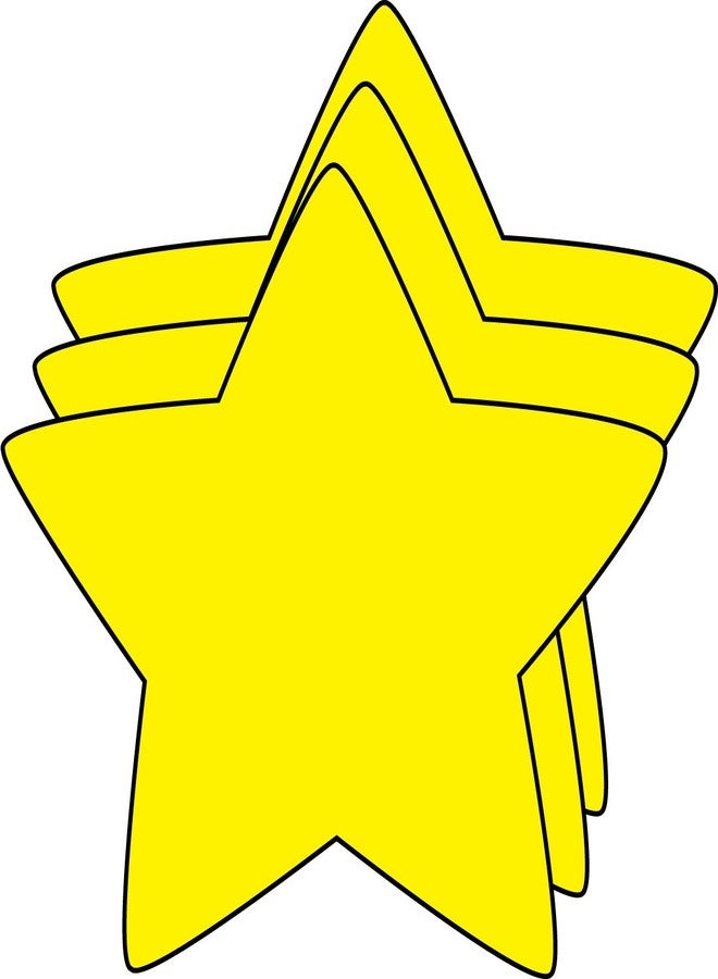 SHAPES ETC. 31 Pcs Star Small Single Color Cut-Outs 3in, Construction Paper Shapes, Bulletin Board Decorations, DIY Crafts, Space Themes, Celebrations, Wall Cut-Outs, Made in USA - Image 1