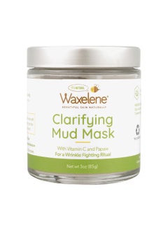 Waxelene Waxelene Clarifying Mud Mask Dry Blend  Wrinkle Fighting Ritual Cleans Pores Hydrates Nourishes Skin Vitamin C Papaw Bentonite French Green Clay 