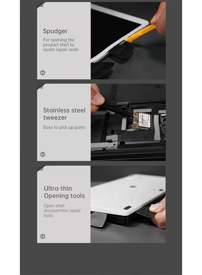 JAKEMY 145 in 1 Jakemy JM-8183 Precision Screwdriver Set Magnetic Replaceable Bits Sockets Spudger Opening Tool Tweezer for Smartphones PC Electronics - Image 5