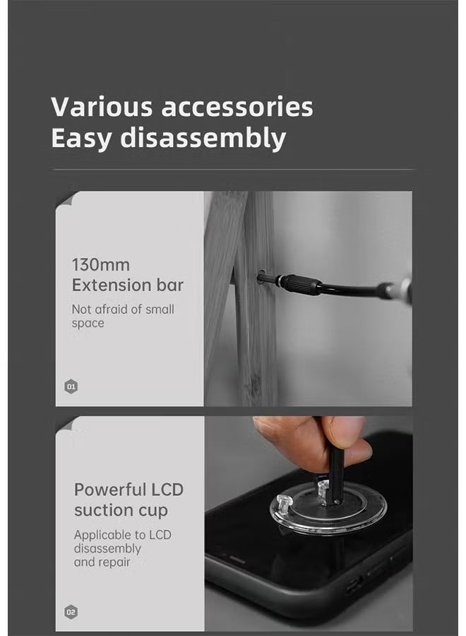 JAKEMY 145 in 1 Jakemy JM-8183 Precision Screwdriver Set Magnetic Replaceable Bits Sockets Spudger Opening Tool Tweezer for Smartphones PC Electronics - Image 4