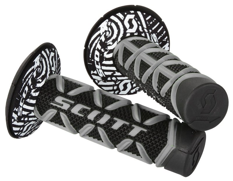 Scott Sports 2196261019 GrayBlack Diamond Motorcycle Grips Medium