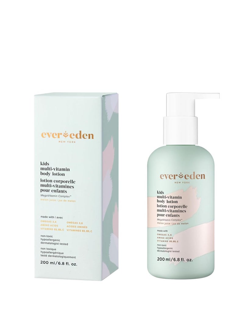 Evereden - Evereden Kids Multi-Vitamin Body Lotion (6.8 fl.oz., Melon Juice): Gentle & Non-Toxic Moisturizing Kids Lotion | Nourishing & Protective Lotion for Kids - Image 1