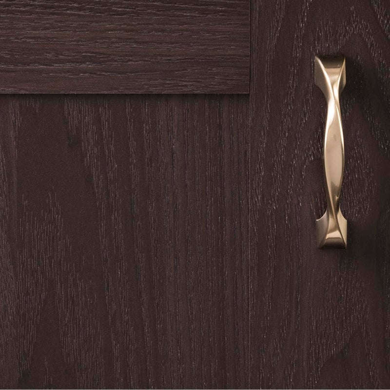 Hickory Hardware 1 Pack Solid Core Kitchen Cabinet Pulls, Luxury Cabinet Handles, Hardware for Doors & Dresser Drawers, 12 Inch Hole Center, Elusive Golden Nickel, Twist Collection - Image 5