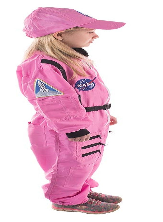 Aeromax Get Real Gear Dress Up for Kids, NASA Astronaut Pink Jumpsuit, Size 4/6 - Image 3