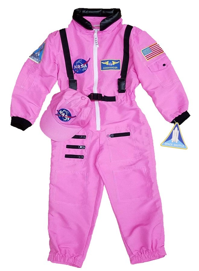 Aeromax Get Real Gear Dress Up for Kids, NASA Astronaut Pink Jumpsuit, Size 4/6 - Image 5