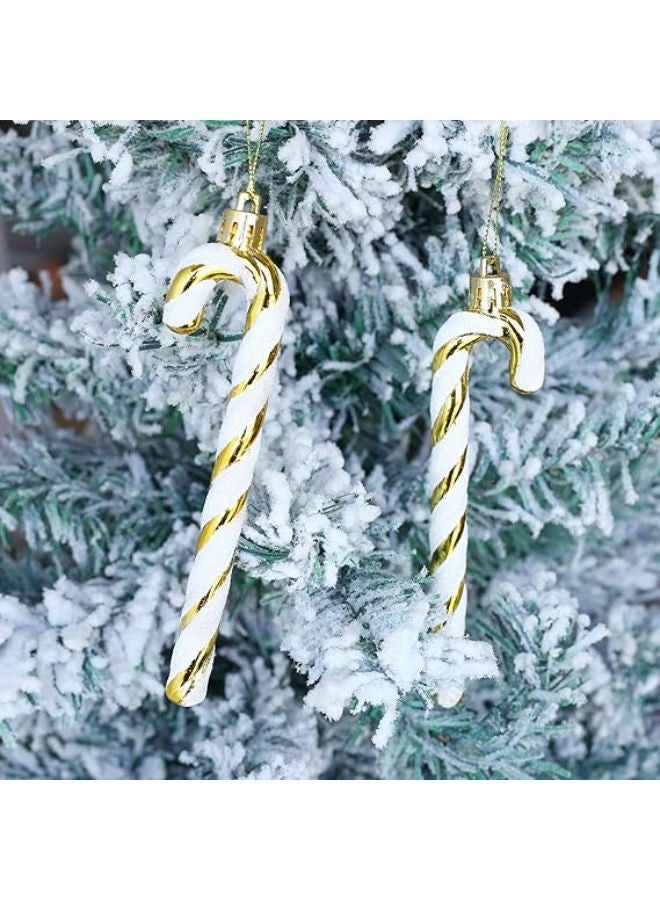 12 pieces - Glitter Candy Cane Christmas Tree Decoration - Image 4