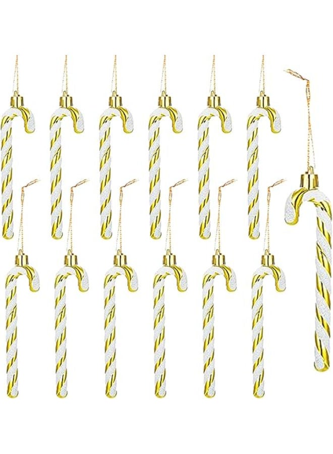 12 pieces - Glitter Candy Cane Christmas Tree Decoration - Image 3