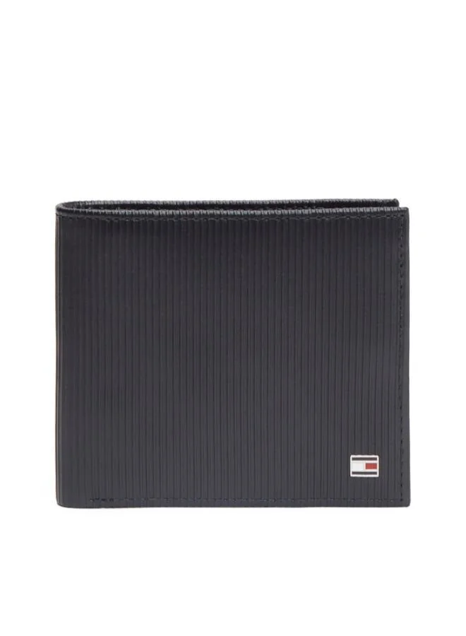 Hilfiger Flag Ribbed Leather Bifold Wallet