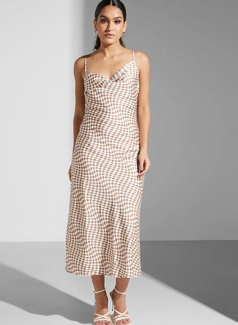 Cmeo collective Pleated Cowl Neck Dress