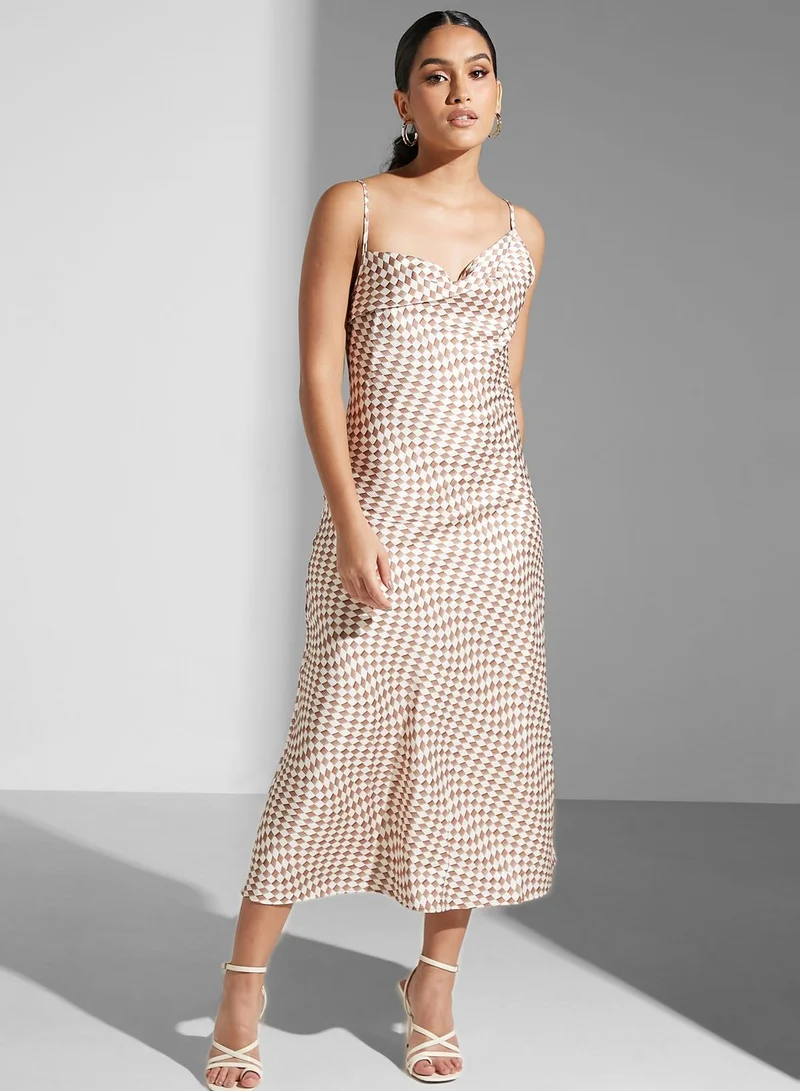 Cmeo collective Pleated Cowl Neck Dress