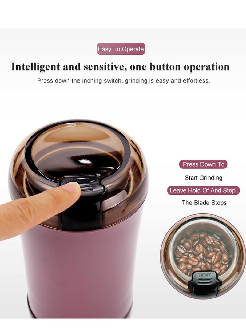 Electric Coffee Grinder for Beans/Spices 150.0W, Portable and Multifunctional Grinding  - Image 3