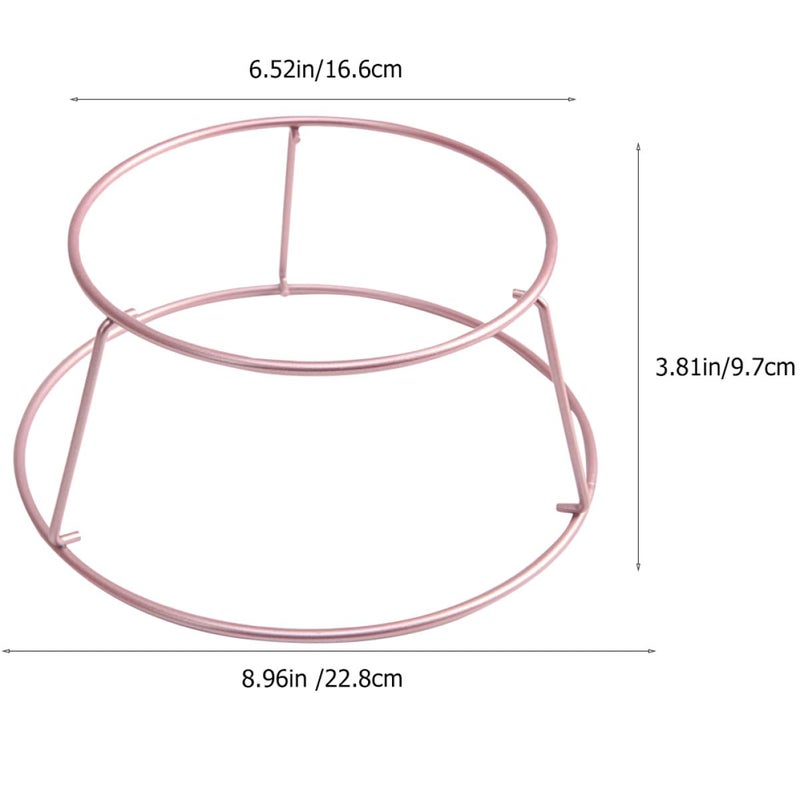 6 Inch Rose Gold Alloy Cake Cooling Rack Compact Design for Home Kitchen Baking - Image 3