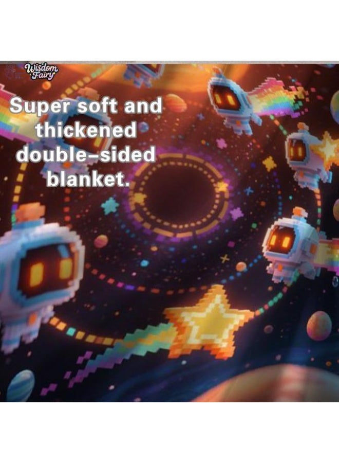 general Wisdom Fairy (latest) flannel thin blanket (warm and comfortable, suitable for sleep, game use, dust and sandproof) 150cm*200cm - 46 - Image 1