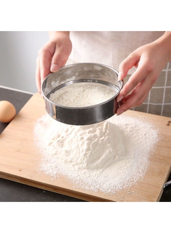 Stainless Steel Flour Sieve Handheld Round Filter Mesh Ultra-Fine Sieve Kitchen Special Baking Tools Mesh Sieve-Specification:1 Piece With A Diameter Of 26 Cm  - Image 5