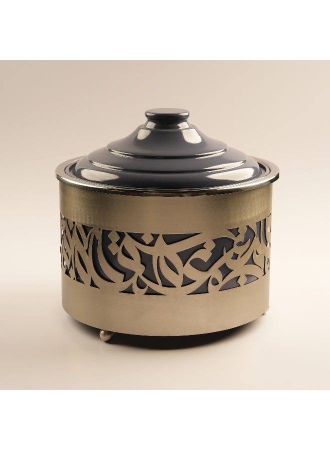 La Mesa Metal Food Server Nickel Plated 29*29*29Cm, Silver - Image 2