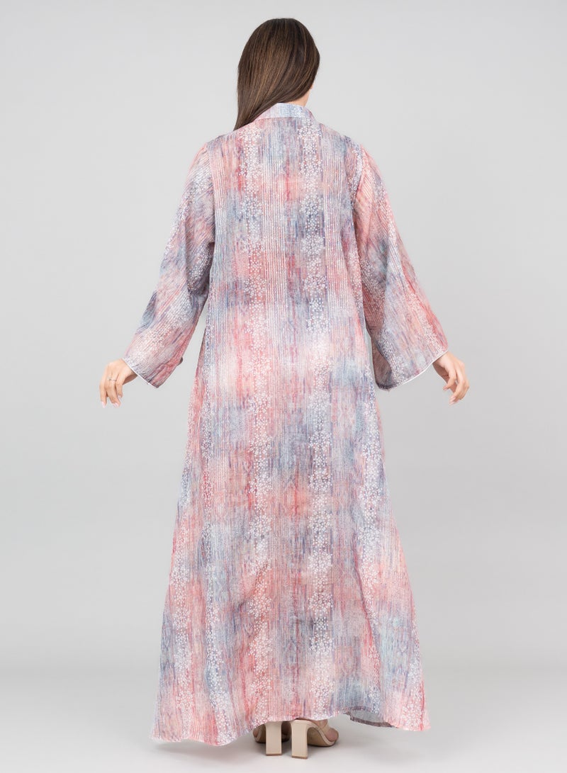 اكسا جلابية مطرزة بلمسة رقيقة  أحمر - Image 4