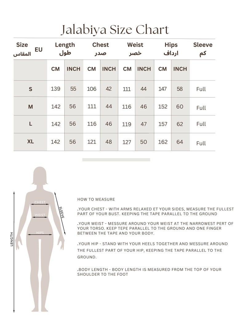 اكسا جلابية مطرزة بلمسة رقيقة  أحمر - Image 5