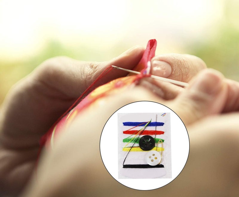 Daily Crafts Daily Crafts Small Simple Handy Travel Mini Sewing Kits Thread Repair Emergency Kit with Needles Threads Button Safety Pin for Gift Home Hotel Amenities Necessities 100 pcs  - Image 3