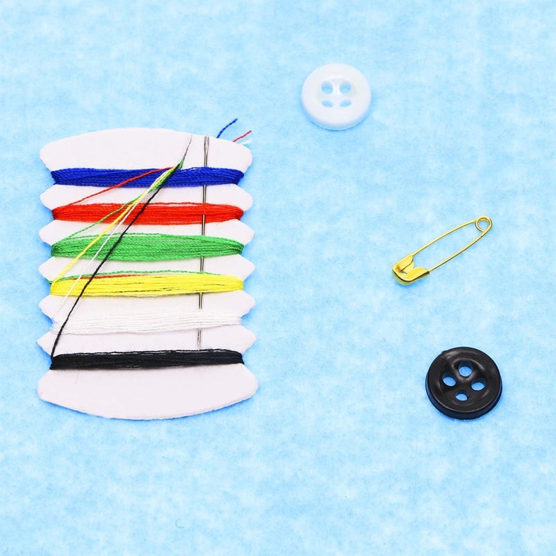 Daily Crafts Daily Crafts Small Simple Handy Travel Mini Sewing Kits Thread Repair Emergency Kit with Needles Threads Button Safety Pin for Gift Home Hotel Amenities Necessities 100 pcs  - Image 2