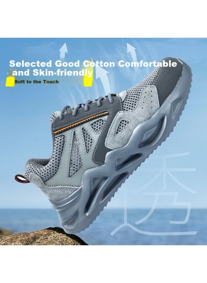 Dinggu Dinggu Men'S Breathable Labor Protection Shoes For Construction Sites, Anti-Odor, Electrician Insulation, Anti-Smashing, Anti-Stab, Steel Toe, Lightweight 1055Huidw45 - Image 5