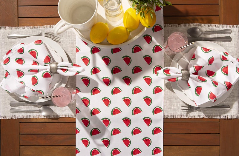 DII Watermelon Outdoor Tabletop Collection, Stain Resistant & Waterproof, Table Runner, 14x72 - Image 5
