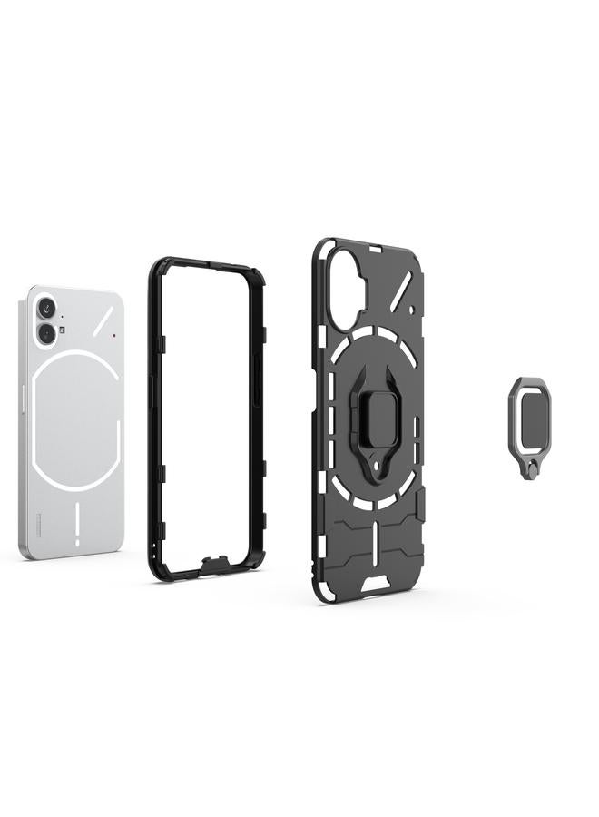 اس-توب جراب لهاتف Nothing Phone قطعة واحدة + جراب هاتف واقٍ مقاوم للصدمات من مادة TPU مع حامل حلقي مغناطيسي - Image 4