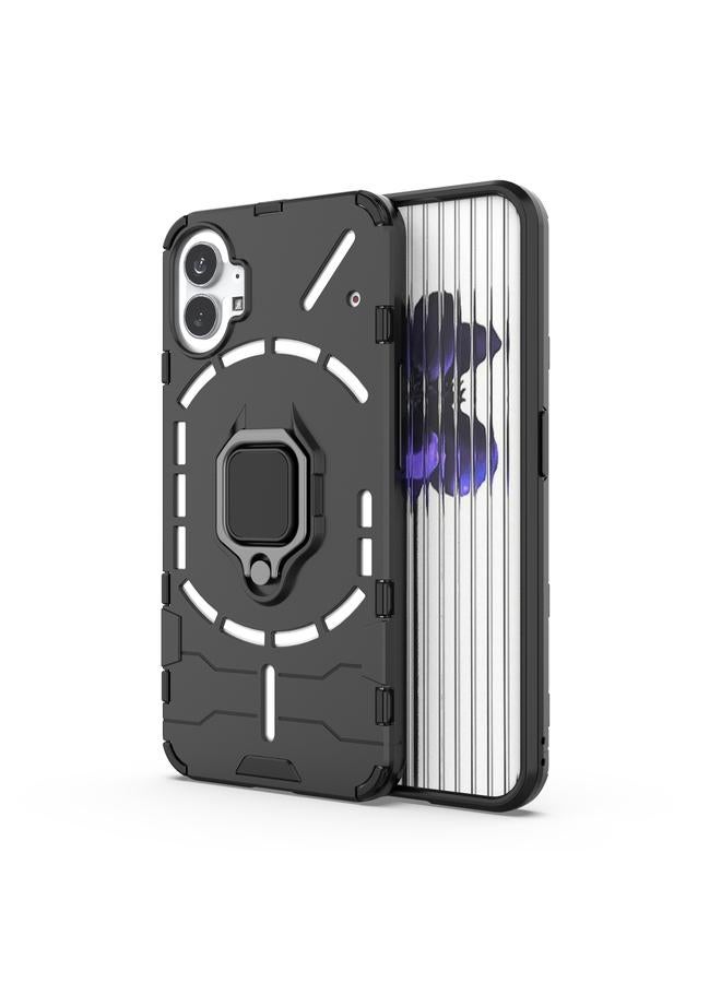 اس-توب جراب لهاتف Nothing Phone قطعة واحدة + جراب هاتف واقٍ مقاوم للصدمات من مادة TPU مع حامل حلقي مغناطيسي - Image 1