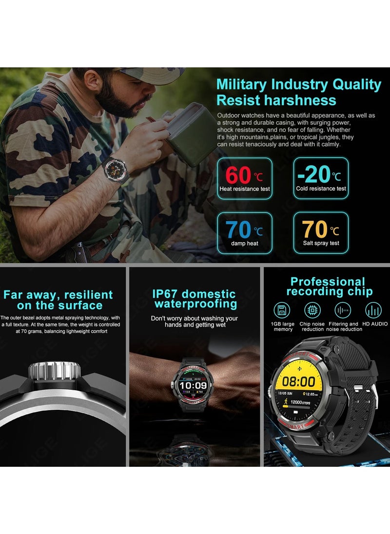 Smart - Smart Watch Men TWS Bluetooth Earphone Waterproof AMOLED HD Screen Smartwatch with Speaker Music Tracker Sports Watch - Image 1