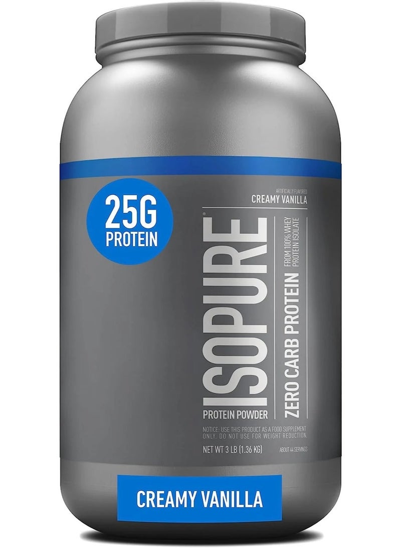 Isopure Zero Carb Protein Vanilla [3 Lb] + Free Optimum ZMA [90 Capsules] - Image 2