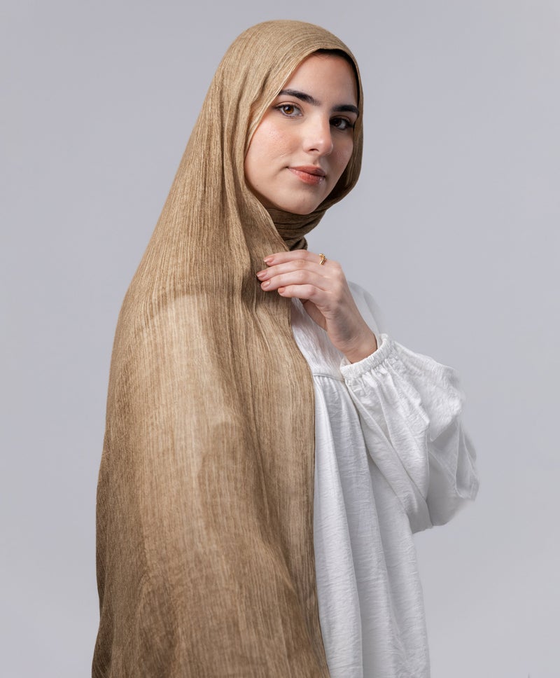 طرحة كتان أنيقة بتصميم رقيق - لون الجمال