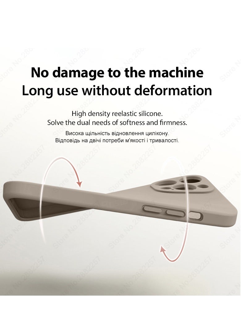 AROAQ Iphone Silicon Case, Silky-soft Touch Full-body Protective Phone Case, Luxury Original Liquid Silicone Case Mention For Iphone 15 Pro Max, 15 Plus, Pro, ( Black ) - Image 2