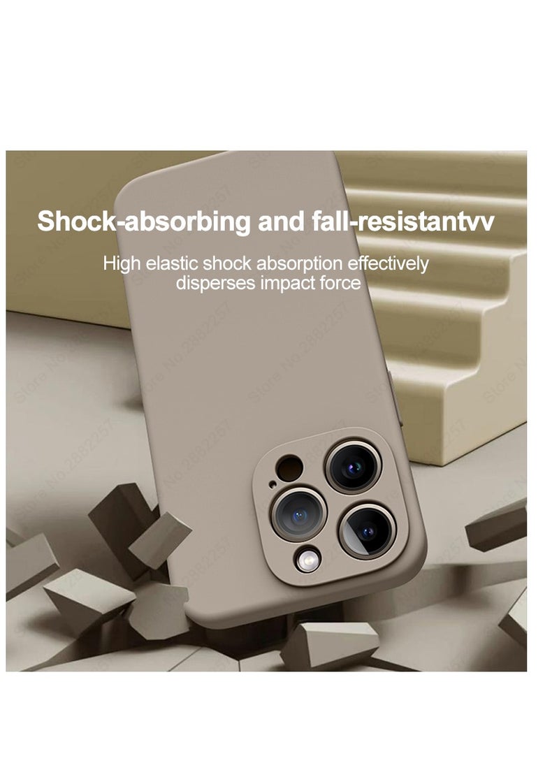 AROAQ Iphone Silicon Case, Silky-soft Touch Full-body Protective Phone Case, Luxury Original Liquid Silicone Case Mention For Iphone 15 Pro Max, 15 Plus, Pro, ( Black ) - Image 3