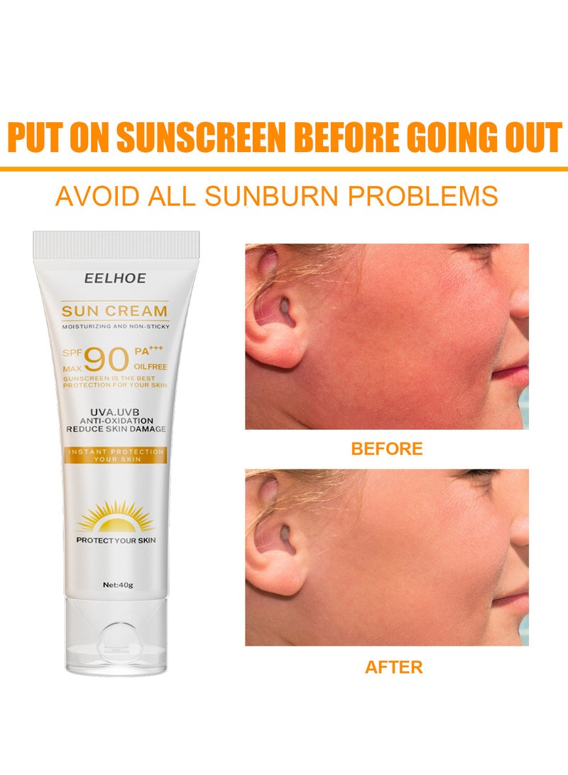 إيلهو كريم واقي شمس للوجه مرطب وغير لاصق مرطب للوجه مضاد للأكسدة يقلل من تلف الجلد - Image 4