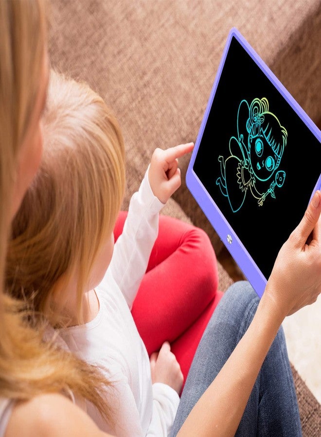 FLUESTON LCD Writing Tablet, Doodle Board Toys Gifts for 3-8 Year Old Girls Boys, 12 Inch Colorful Electronic Board Drawing Pad for Kids, Gifts for Toddler Educational Learning Travel Birthday, Purple - Image 5
