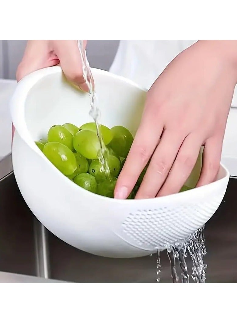 Erorex Rice Washer Strainer Bowl, Plastic Colander, Beans Peas Washing Filter Basket Sieve Drainer, Kitchen Cleaning Gadget For Vegetable, Fruit, Pasta - Image 3