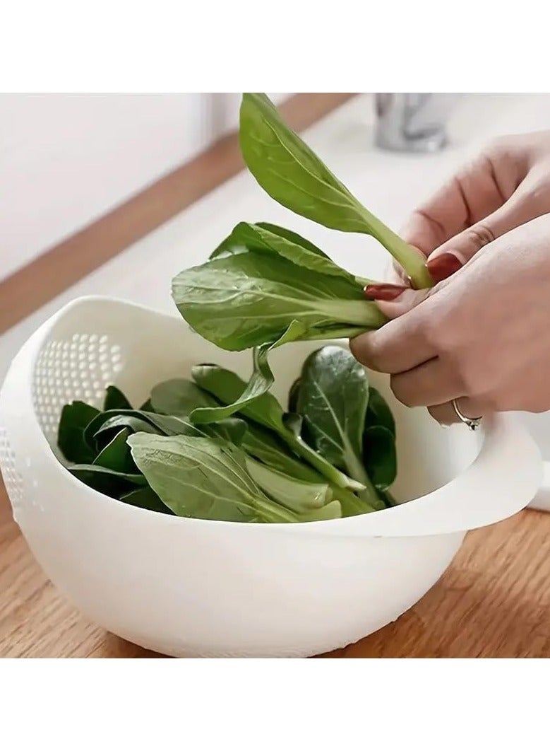 Erorex Rice Washer Strainer Bowl, Plastic Colander, Beans Peas Washing Filter Basket Sieve Drainer, Kitchen Cleaning Gadget For Vegetable, Fruit, Pasta - Image 4