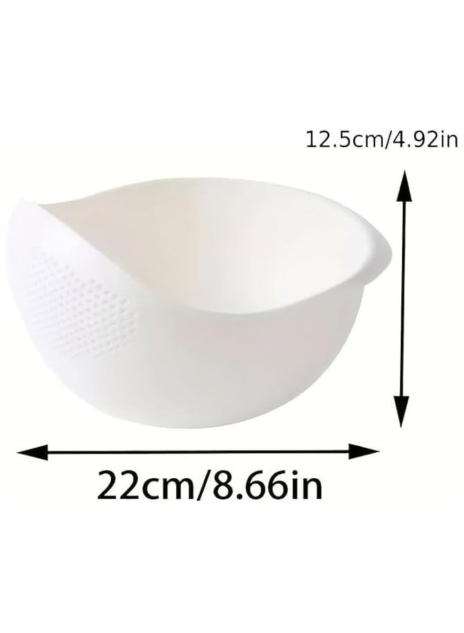 Erorex Rice Washer Strainer Bowl, Plastic Colander, Beans Peas Washing Filter Basket Sieve Drainer, Kitchen Cleaning Gadget For Vegetable, Fruit, Pasta - Image 5