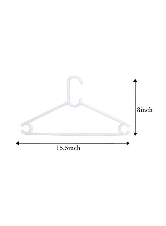 The Ubals Ubals Plastic Clothes Hanger (White, 12) - Image 2