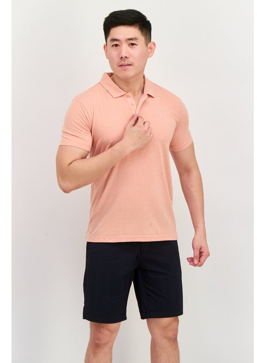 Men Regular Fit Solid Short Sleeve Polo Shirt, Peach - pzsku/ZE2407806058AFE864A20Z/45/_/1737642457/5c7d34bf-3b70-4fe3-a2f2-8f0f8a77a240