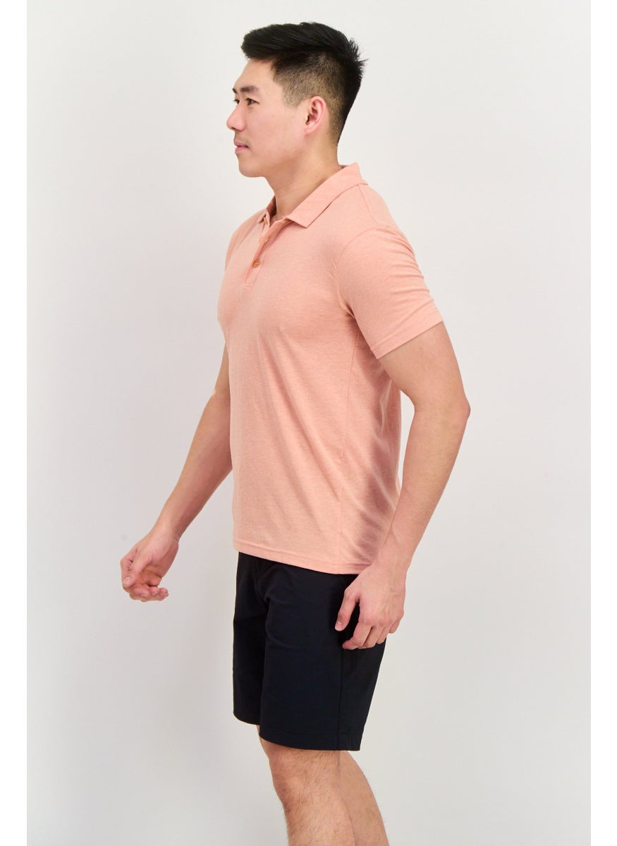 Men Regular Fit Solid Short Sleeve Polo Shirt, Peach - pzsku/ZE2407806058AFE864A20Z/45/_/1737642459/3f76766c-df03-4f6b-b9a8-a4db21165cda