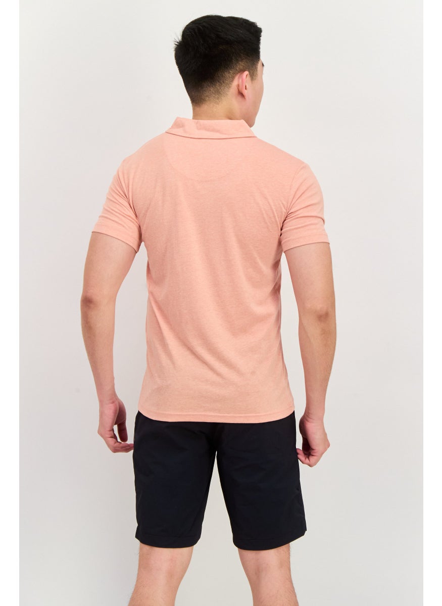 Men Regular Fit Solid Short Sleeve Polo Shirt, Peach - pzsku/ZE2407806058AFE864A20Z/45/_/1737642461/4e98dafd-f978-4377-a618-131987e7e0e9