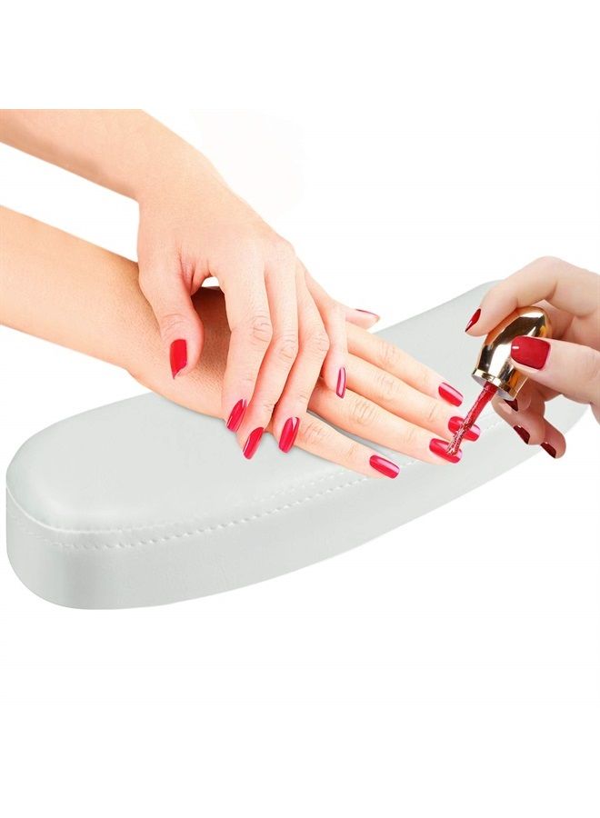 TOROKOM Nail Arm Rest Cushion Pillow, TOROKOM Nail Arm Rest Pillow Pad For Manicure Hand Arm Cushion for Nails Table Desk Station Detachable Washable for Nails Art Salon Home Use(White) - Image 1