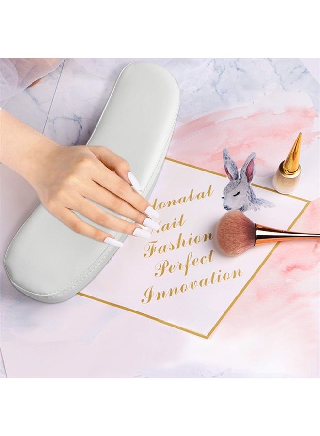 TOROKOM Nail Arm Rest Cushion Pillow, TOROKOM Nail Arm Rest Pillow Pad For Manicure Hand Arm Cushion for Nails Table Desk Station Detachable Washable for Nails Art Salon Home Use(White) - Image 2