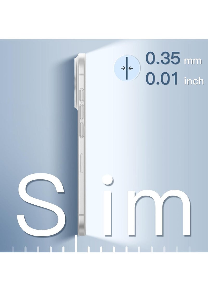Raxoom Ultra-Slim 0.35mm Case for iPhone 16 Pro (6.3 Inch) â€“ Lightweight Matte Finish, Full Camera Lens Protection, Minimalist Hard Cover (Frosted Clear) - Image 3