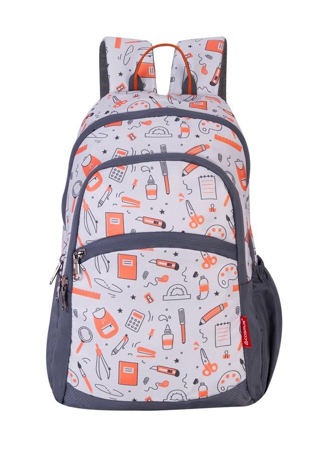 COSMUS KIDO ARTISTO Kids GREY 15L 14 inches Polyester Printed School Backpack Bag ideal for Boys and Girls of Age Group 2-5 yrs | Small Students Daypacks - Image 1
