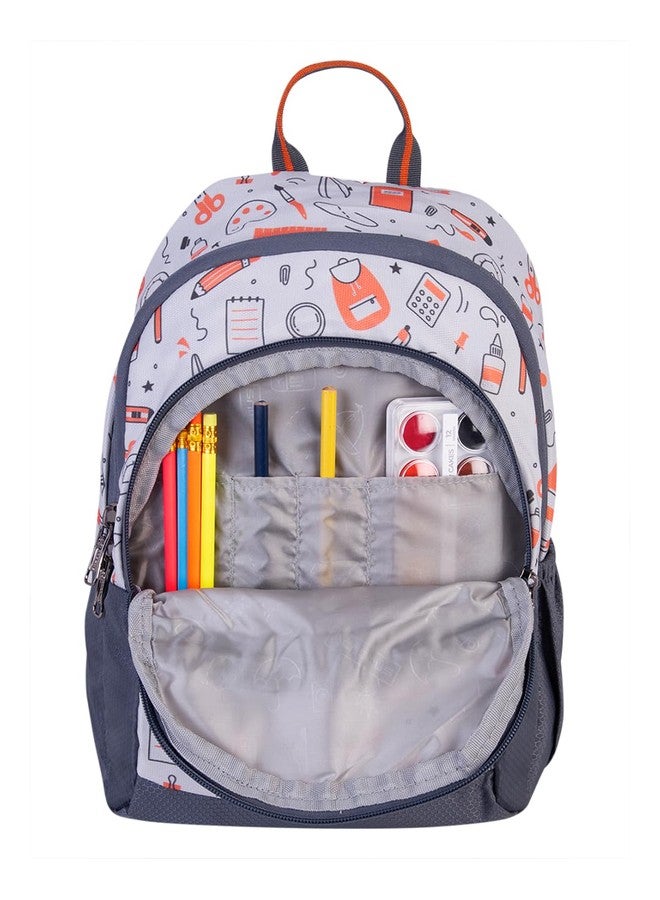 COSMUS KIDO ARTISTO Kids GREY 15L 14 inches Polyester Printed School Backpack Bag ideal for Boys and Girls of Age Group 2-5 yrs | Small Students Daypacks - Image 5