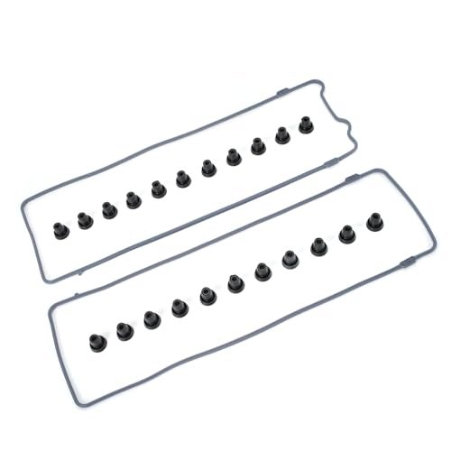 MPLUS OE SOLUTION AUTOPARTS MPLUS VS50377R Engine Valve Cover Gasket Set Replace for Ford 1996-2002 Crown Victoria 4.6L, 1999-2001 E150 Econoline Club Wagon, 1997-2001 F150, 1997-1999 F250, 1996-2001 Mustang 4.6L - Image 1