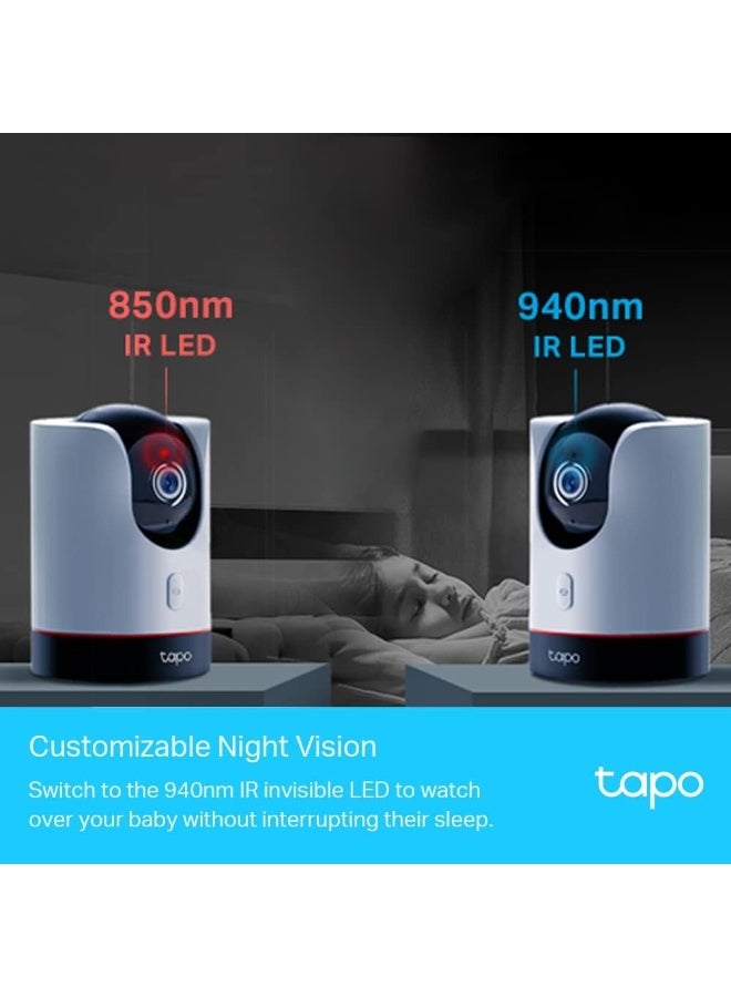 Tapo Pan/Tilt Smart Security Camera, Indoor CCTV, Smart AI Detection And Notification, Starlight Sensor, 2K QHD, Night Vision Works With Alexa And Google Home, 512GB SD Storage - Image 4