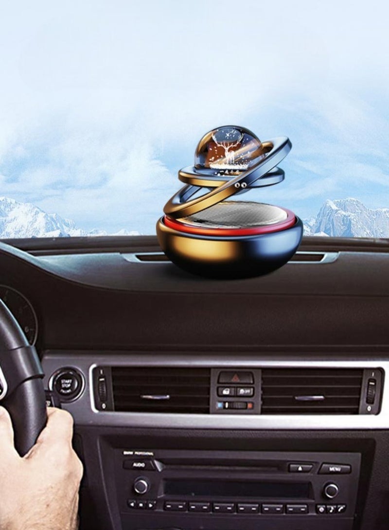 Galaxy Interstellar Ball Car Air Freshener – Solar Rotating Aromatherapy Diffuser, Auto-Rotation Incense Fragrance Decor – Car Interior & Home Decoration Accessory - Image 1